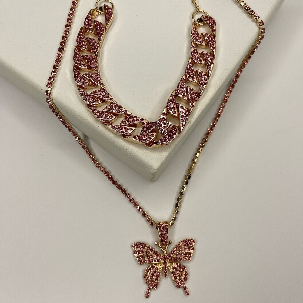 Butterfly Chain Necklace Set